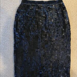 Prada Black Beaded Pencil Skirt